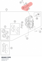 Diagram preview: BRAKE PIPE (76042101000)