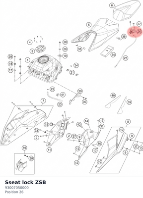 Diagram preview: Sseat lock ZSB (93007050000)