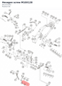 Diagram preview: Hexagon screw M10X128 (J912101283)