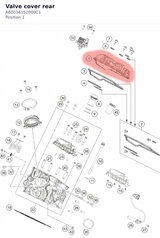 Diagram preview: Valve cover rear (A60036152000C1)