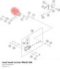 Diagram preview: oval head screw M6x8 ISK (A65303006008)