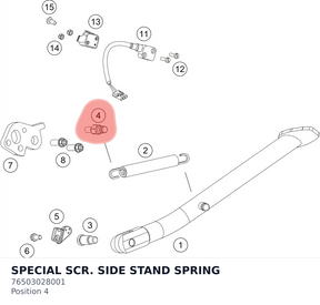 Diagram preview: SPECIAL SCR. SIDE STAND SPRING (76503028001)