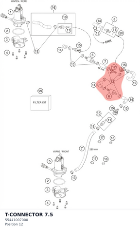 Diagram preview: T-CONNECTOR 7.5 (55441007000)
