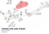 Diagram preview: SPRING FOR SIDE STAND (90103024000)