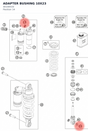 Diagram preview: ADAPTER BUSHING 10X23 (40140533)