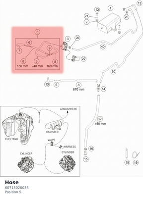 Diagram preview: Hose (60715020033)