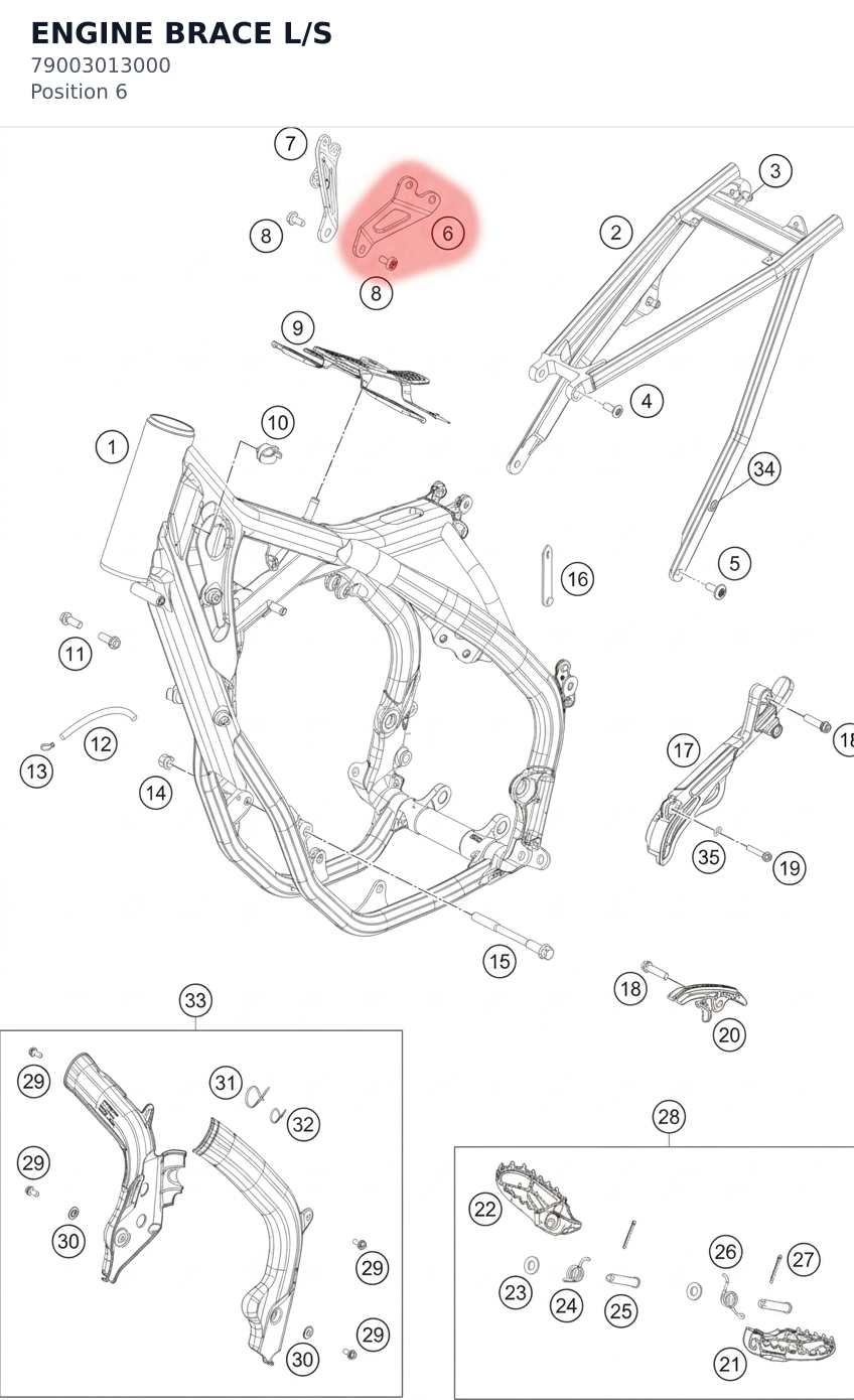 Diagram preview: ENGINE BRACE L/S (79003013000)