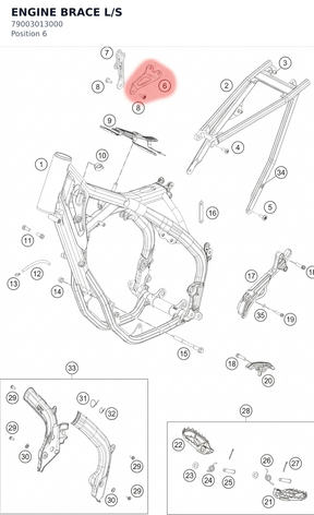 Diagram preview: ENGINE BRACE L/S (79003013000)