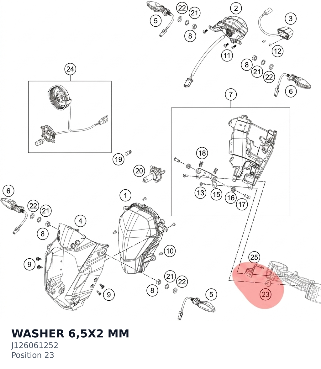 Diagram preview: WASHER 6,5X2 MM (J126061252)
