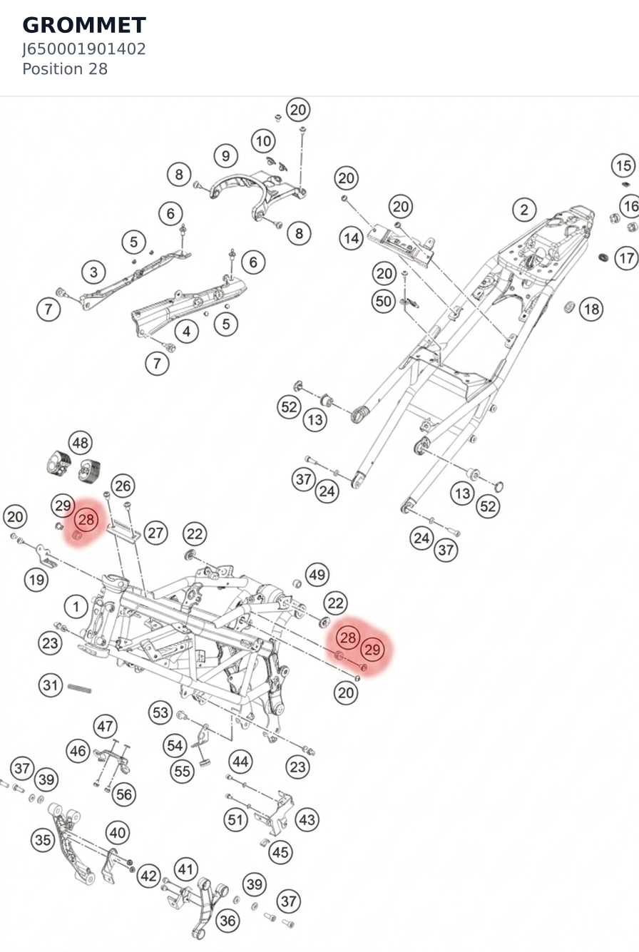 Diagram preview: GROMMET (J650001901402)