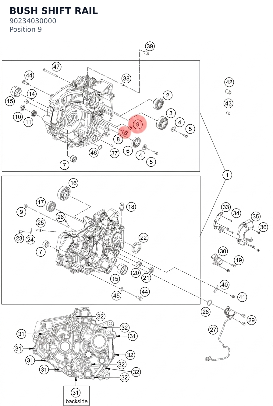Diagram preview: BUSH SHIFT RAIL (90234030000)