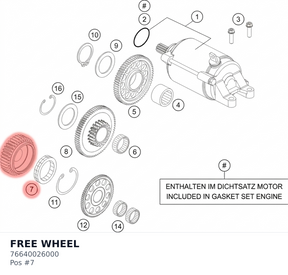 Diagram preview: FREE WHEEL (76640026000)