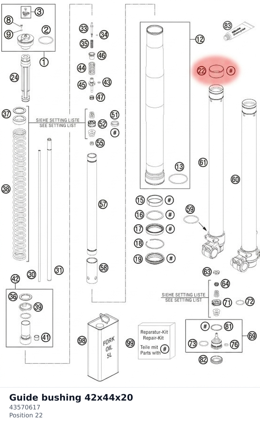 Diagram preview: Guide bushing 42x44x20 (43570617)
