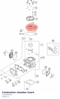Diagram preview: Combustion chamber insert (51630060100)