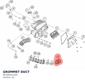Diagram preview: GROMMET DUCT (96306041000)