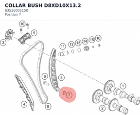 Diagram preview: COLLAR BUSH D8XD10X13.2 (63536002150)