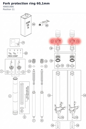 Diagram preview: Fork protection ring 60,1mm (48601986)