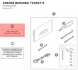 Diagram preview: SPACER BUSHING 7X10X7,5 (50208020000)