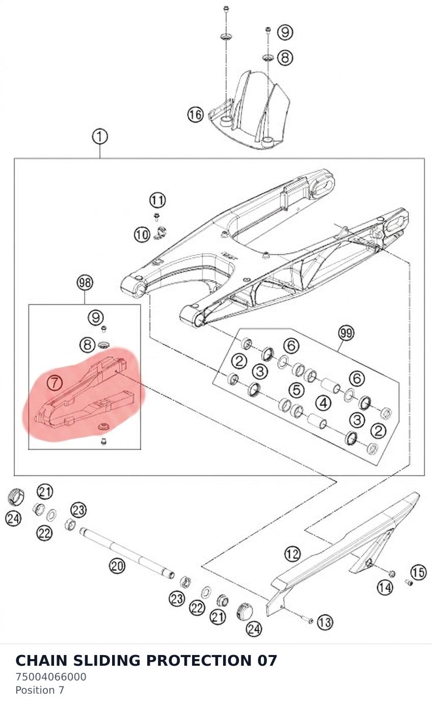 Diagram preview: CHAIN SLIDING PROTECTION    07 (75004066000)