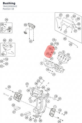 Diagram preview: Bushing (76412091043)