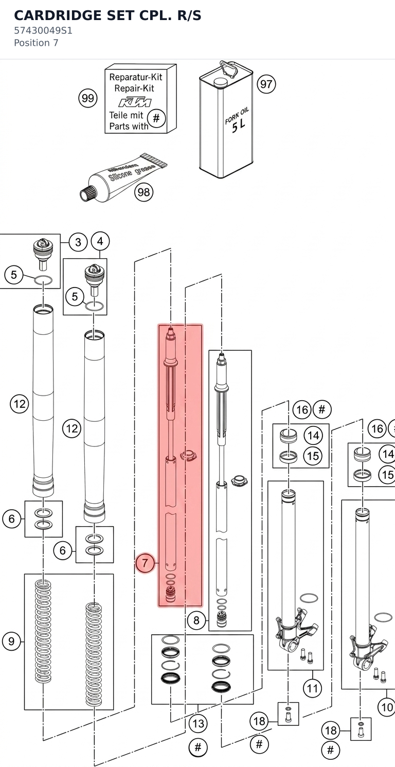Diagram preview: CARDRIDGE SET CPL. R/S (57430049S1)