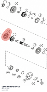 Diagram preview: GEAR THIRD DRIVEN (96233013000)