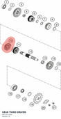 Diagram preview: GEAR THIRD DRIVEN (96233013000)