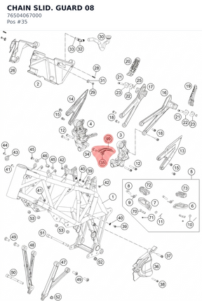 Diagram preview: CHAIN SLID. GUARD 08 (76504067000)