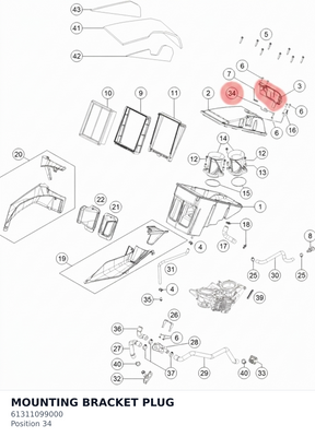 Diagram preview: MOUNTING BRACKET PLUG (61311099000)