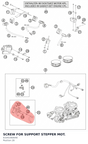 Diagram preview: SCREW FOR SUPPORT STEPPER MOT. (61041060040)