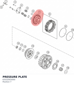 Diagram preview: PRESSURE PLATE (63532003000)