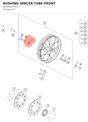 Diagram preview: BUSHING SPACER TUBE FRONT (60309011000)