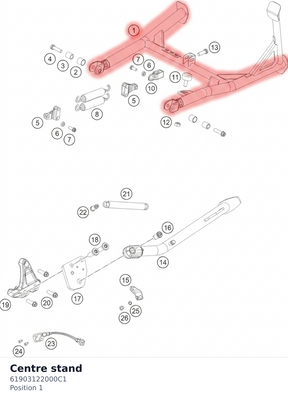 Diagram preview: Centre stand (61903122000C1)