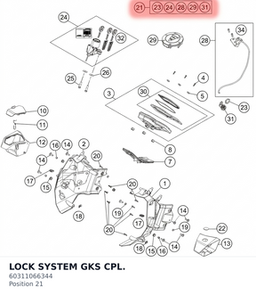 Diagram preview: LOCK SYSTEM GKS CPL. (60311066344)