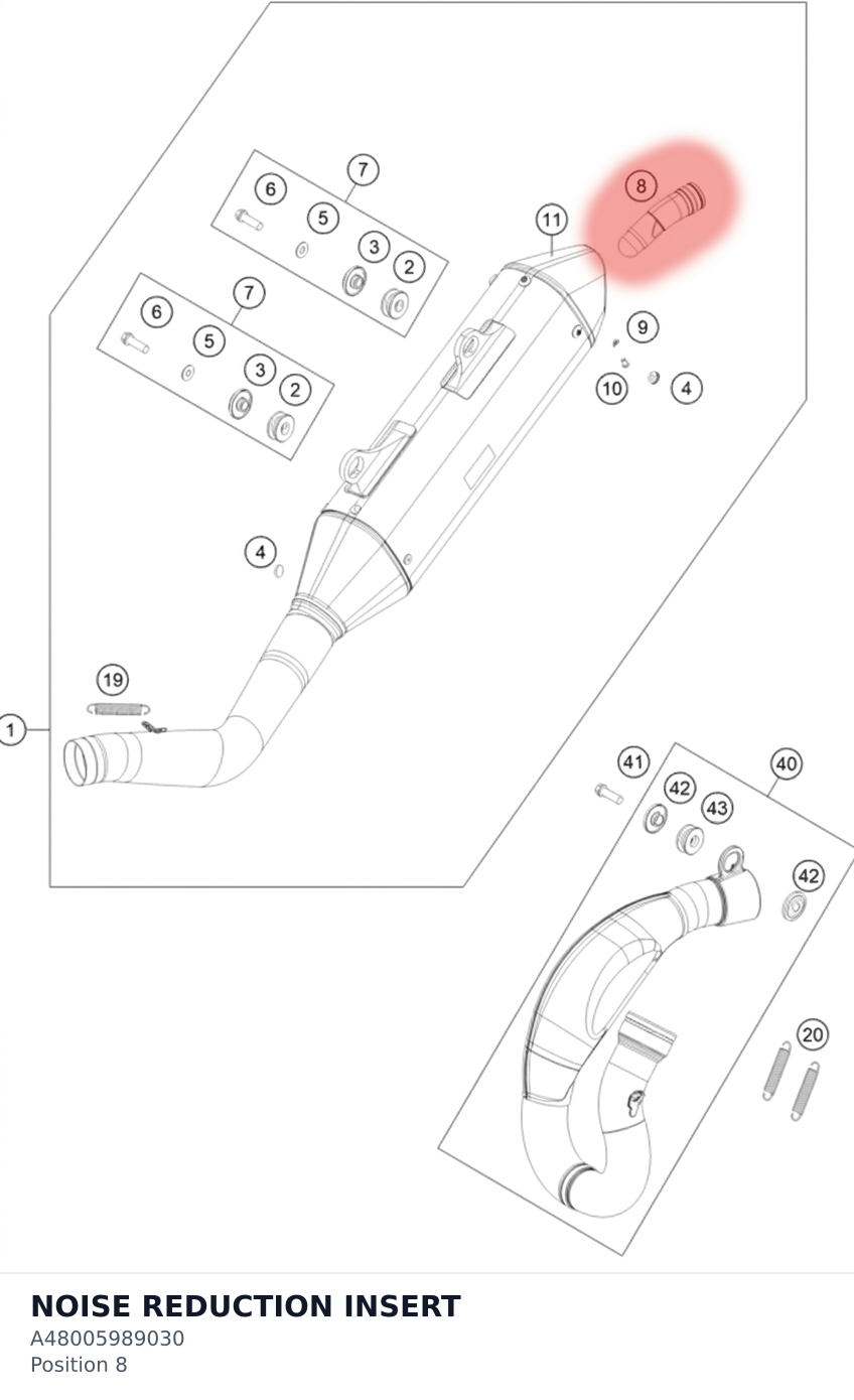 Diagram preview: NOISE REDUCTION INSERT (A48005989030)