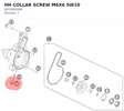 Diagram preview: HH COLLAR SCREW M6X6 SW10 (J025060066)