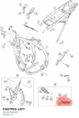 Diagram preview: FOOTPEG LEFT (A41003040000)