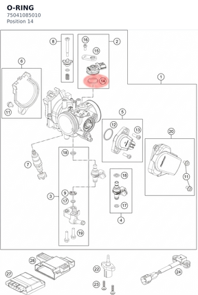 Diagram preview: O-RING (75041085010)
