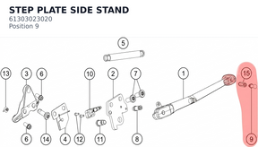 Diagram preview: STEP PLATE SIDE STAND (61303023020)
