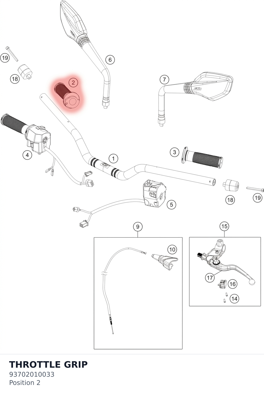 Diagram preview: THROTTLE GRIP (93702010033)