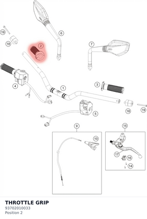 Diagram preview: THROTTLE GRIP (93702010033)