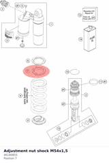 Diagram preview: Adjustment nut shock M54x1,5 (46180855)
