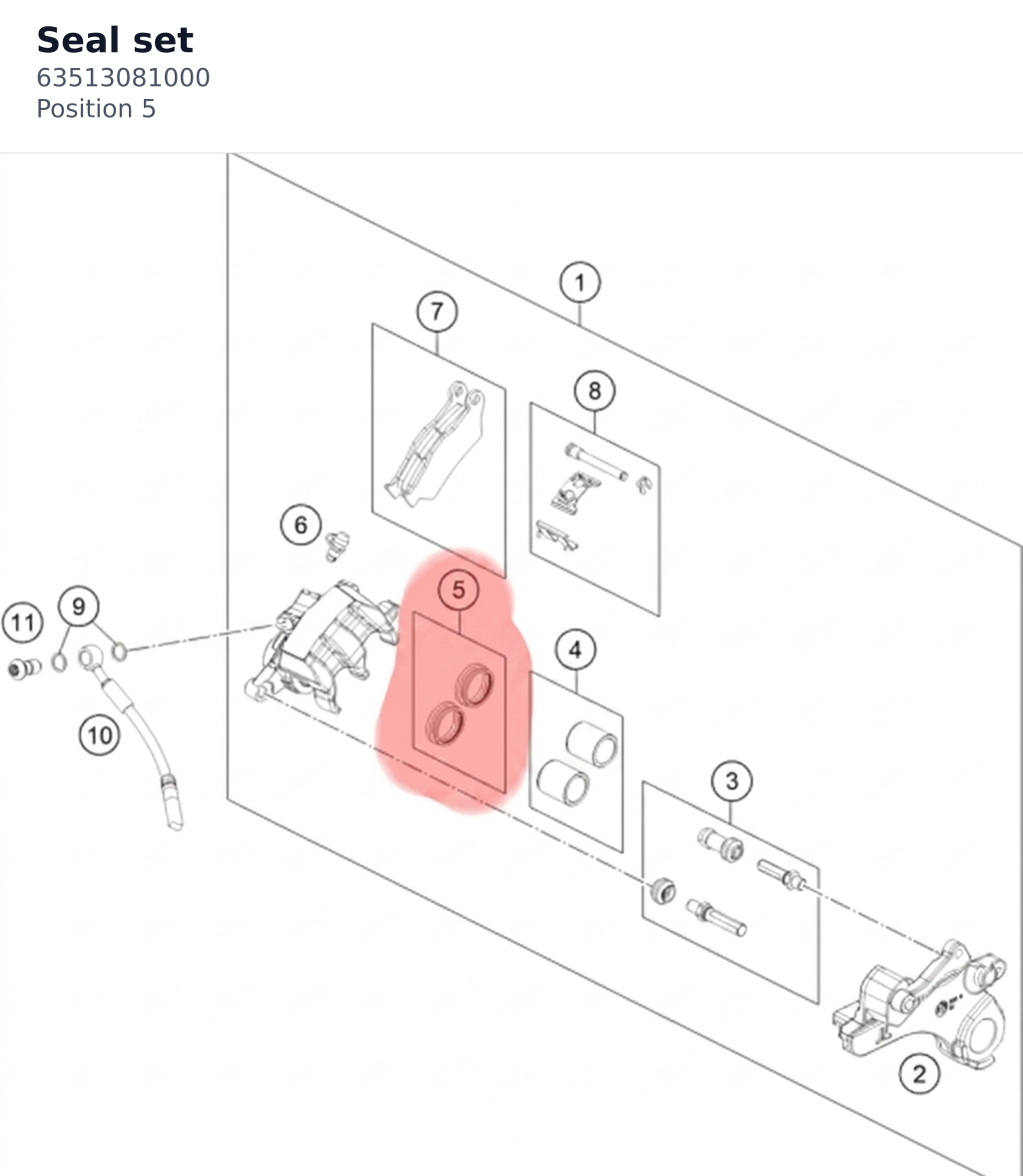 Diagram preview: Seal set (63513081000)