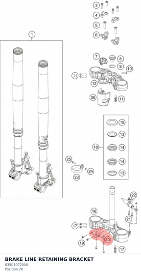 Diagram preview: BRAKE LINE RETAINING BRACKET (63501072000)
