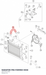 Diagram preview: RADIATOR PRE-FORMED HOSE (A60735027000)