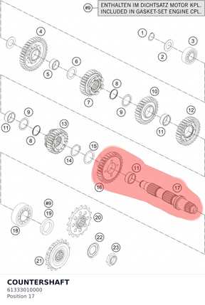 Diagram preview: COUNTERSHAFT (61333010000)