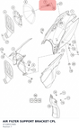 Diagram preview: AIR FILTER SUPPORT BRACKET CPL (47106017000)