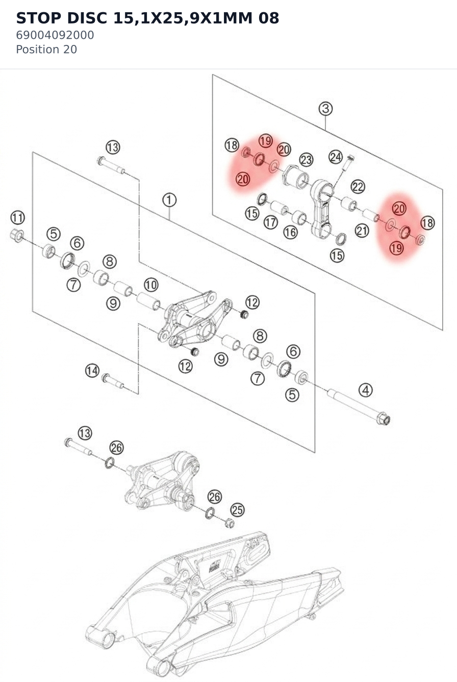Diagram preview: STOP DISC 15,1X25,9X1MM     08 (69004092000)