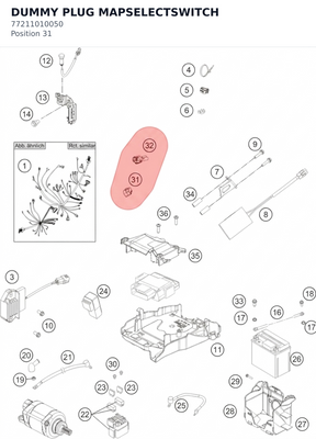 Diagram preview: DUMMY PLUG MAPSELECTSWITCH (77211010050)