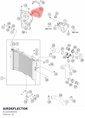 Diagram preview: AIRDEFLECTOR (61335049000)
